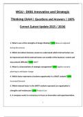 WGU - D081 Innovative and Strategic Thinking 
