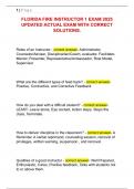 FLORIDA FIRE INSTRUCTOR 1 EXAM 2025  UPDATED ACTUAL EXAM WITH CORRECT  SOLUTIONS&period;