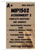 MIP1502 Assignment 2 &lpar;COMPULSORY&rpar; 2025 &lpar;720991&rpar; - DUE 9 June 2025
