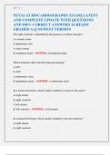 Fetal Echocardiography Exam &ndash; Latest & Complete 2025 Version &vert; 100&percnt; Correct Answers &vert; A&plus; Graded &vert; Fully Updated Questions