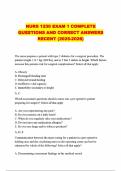  NURS 1230 EXAM 1 COMPLETE QUESTIONS AND CORRECT ANSWERS RECENT &lpar;2025-2026&rpar;