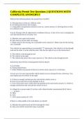 California Permit Test Questions &vert;&vert; QUESTIONS WITH COMPLETE ANSWERS&excl;&excl;&excl;