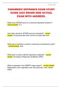 PARAMEDIC ENTRANCE EXAM STUDY  GUIDE 2025 BRAND NEW ACTUAL  EXAM WITH ANSWERS&period;