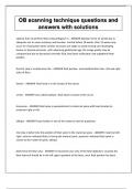OB scanning technique questions and answers with solutions&period;