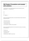 OB Chapter 35 questions and answers with solutions&period;