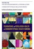 Foundations for Population Health in Community&sol;Public Health Nursing&comma; 6th Edition &lpar;Stanhope&comma; 2022&rpar;&comma; Chapter 1-32 &vert; All Chapters-test bank