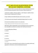 ACCT 4421 EXAM 10 QUESTIONS WITH DETAILED VERIFIED ANSWERS