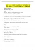 ANP 1111-NEURONS EXAM QUESTIONS WITH DETAILED VERIFIED ANSWERS