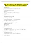 ANP 1111-THE NEURON EXAM QUESTIONS WITH DETAILED VERIFIED ANSWERS