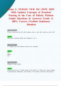 Exam 2&colon; NUR163&sol; NUR 163 &lpar;NEW 2025&sol; 2026 Update&rpar; Concepts of Practical Nursing in the Care of Elderly Patients Guide&vert; Questions & Answers&vert; Grade A&vert; 100&percnt; Correct &lpar;Verified Solutions&rpar;- Hondros