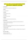 ANP 1111-FINAL EXAM QUESTIONS WITH DETAILED VERIFIED ANSWERS