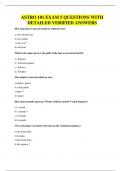 ASTRO 101 EXAM 5 QUESTIONS WITH DETAILED VERIFIED ANSWERS