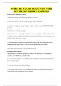 ASTRO 101 EXAM 6 QUESTIONS WITH DETAILED VERIFIED ANSWERS