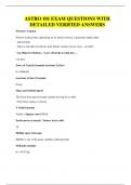 ASTRO 101 EXAM QUESTIONS WITH DETAILED VERIFIED ANSWERS