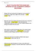 SCOTT PILATES WRITTEN EXAM 2025  UPDATED ACTUAL EXAM WITH CORRECT  SOLUTIONS&period; 