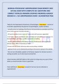 GEORGIA PSYCHOLOGY JURISPRUDENCE EXAM NEWEST 2025  ACTUAL EXAM WITH COMPLETE 60&plus; QUESTIONS AND  CORRECT DETAILED ANSWERS &lpar;VERIFIED ANSWERS&rpar; ALREADY  GRADED A&plus; &sol; GA JURISPRUDENCE EXAM &vert; GUARANTEED PASS