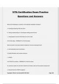 VITA Certification Exam Practice Questions and Answers&period;