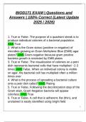 BIOD 171 &ndash; Module 1 & Module 3 Exam Review &lpar;Updated Edition&rpar; with Complete Questions and Answers