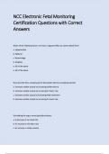 NCC Electronic Fetal Monitoring Certification Questions with Correct Answers&period;