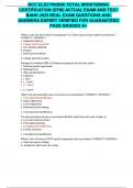 NCC ELECTRONIC FETAL MONITORING CERTIFICATION &lpar;EFM&rpar; ACTUAL EXAM AND TEST BANK 2025 REAL EXAM QUESTIONS AND ANSWERS EXPERT VERIFIED FOR GUARANTEED PASS GRADED A&plus;&period;pdf