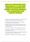 AAAE ACE OPERATIONS FINAL  EXAM &lpar;Modules 1-4&rpar; 2025&sol;2026  COMPLETE QUESTIONS WITH  CORRECT DETAILED ANSWERS &vert;&vert;  100&percnt; GUARANTEED PASS  <RECENT VERSION> 