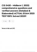 CIS 5450 - Midterm 1&comma; 2025&rpar; comprehensive questions and verified answers &lpar;Detailed & Elaborated&rpar; ACTUAL EXAM 2025 TEST 100&percnt; Solved 2025&excl;&excl;