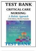 CRITICAL CARE NURSING A HOLISTIC APPROACH 11TH EDITION TEST BANK