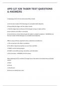 APD 127 X26 TASER TEST QUESTIONS & ANSWERS