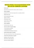 DINFOS WEEK 7 EXAM QUESTIONS WITH DETAILED VERIFIED ANSWERS