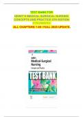 TEST BANK FOR DEWIT&rsquo;S MEDICAL SURGICAL NURSING CONCEPTS AND PRACTICE 4TH EDITION STROMBERG ALL CHAPTERS 1-49 &sol; FULL 2025 UPDATE&period;