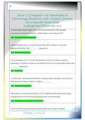 Exam 1 &lpar;Chapters 1-4&rpar;&colon; Personality of  Psychology Questions with  Correct Answers   for a Specific Exam Mail  supergrades12&commat;gmail&period;com