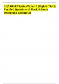AQA GCSE Physics Paper 2 &lpar;Higher Tier&rpar; &vert; Verified Questions & Mark Scheme &lbrack;Merged & Complete&rsqb;