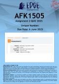 AFK1505 Assignment 2 &lpar;ANSWERS&rpar; 2025 - DISTINCTION GUARANTEED