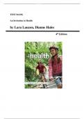 Test Bank for An Invitation to Health &lpar;4th Edition&comma; by Lara Lauzon&rpar; Chapter 1 to 17 
