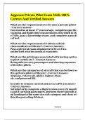 Jeppesen Private Pilot Exam With 100&percnt; Correct And Verified Answers