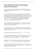 Psych 3331 Chapter 5 Exam &lpar;SP22&rpar; Final Test Questions All Solved&period;