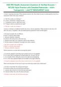 HESI RN Health Assessment Questions & Verified Answers &ndash; NCLEX-Style Practice with Detailed Rationales &ndash; 100&percnt; Toetsgericht &ndash; LAATST BIJGEWERKT 2025