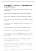 Psych 3331 Final Exam 3 Questions And Actual Answers&period;