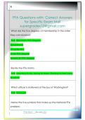 FFA Questions with  Correct Answers   for Specific Exam Mail  supergrades12&commat;gmail&period;com