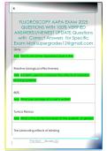 FLUOROSCOPY AAPA EXAM 2025  QUESTIONS WITH 100&percnt; VERIFIED  ANSWERS&excl;&excl;&sol;NEWEST UPDATE Questions  with  Correct Answers  for Specific  Exam Mail supergrades12&commat;gmail&period;com