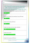 FPC Payroll Fundamentals Questions  with  Correct Answers  for Specific  Exam Mail supergrades12&commat;gmail&period;com