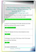 FSE 214 Pathology Midterm Prep  Questions with  Correct Answers  for  Specific Exam Mail  supergrades12&commat;gmail&period;com 