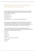 Pharmacology Assessment &lpar;B&rpar; Exam With 100&percnt; Correct Answers