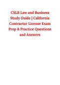 CSLB Law and Business Study Guide &vert; California Contractor License Exam Prep & Practice Questions