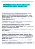 AAE ACE Operations Module 1 Exam with Questions and Correct Answers 2025&period;