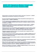AAAE ACE OPERATIONS EXAM BUNDLE  WITH COMPLETE SOLUTIONS 
