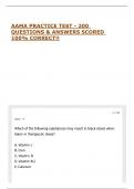 AAMA PRACTICE TEST - 200 QUESTIONS & ANSWERS SCORED 100&percnt; CORRECT&excl;&excl;