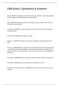 CSE Exam 1 Questions & Answers