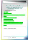 Growth Questions with  Correct  Answers  for Specific Exam Mail  supergrades12&commat;gmail&period;com