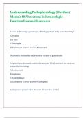 Understanding Pathophysiology &lpar;Huether&rpar; Module 10 Alterations in Hematologic Function Exam with answers 